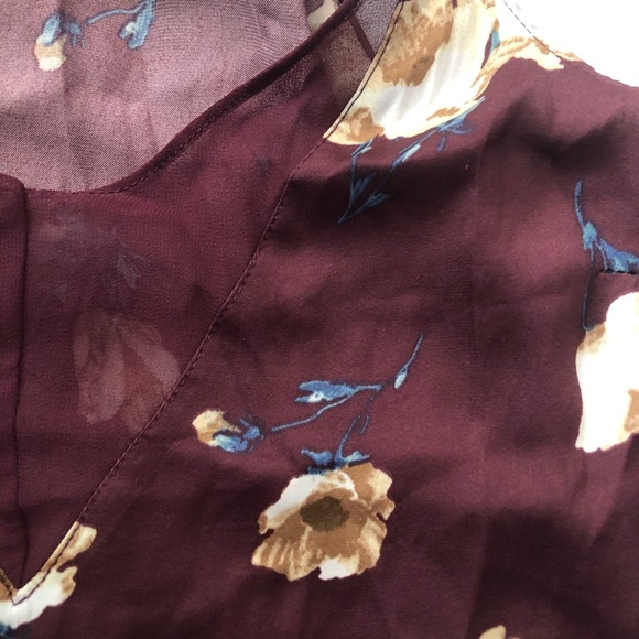 NWT pacsun kendall and kylie burgundy floral tank - Picture 5 of 6